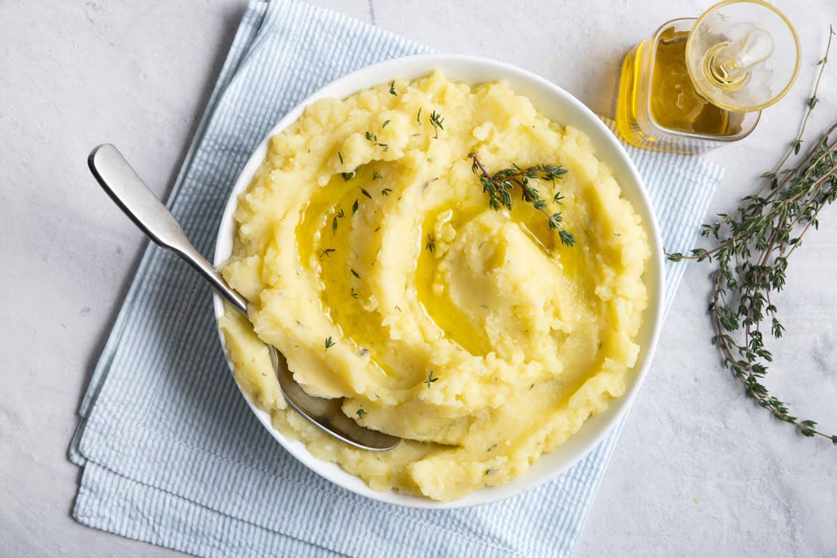 Olive Oil Mashed Potatoes.