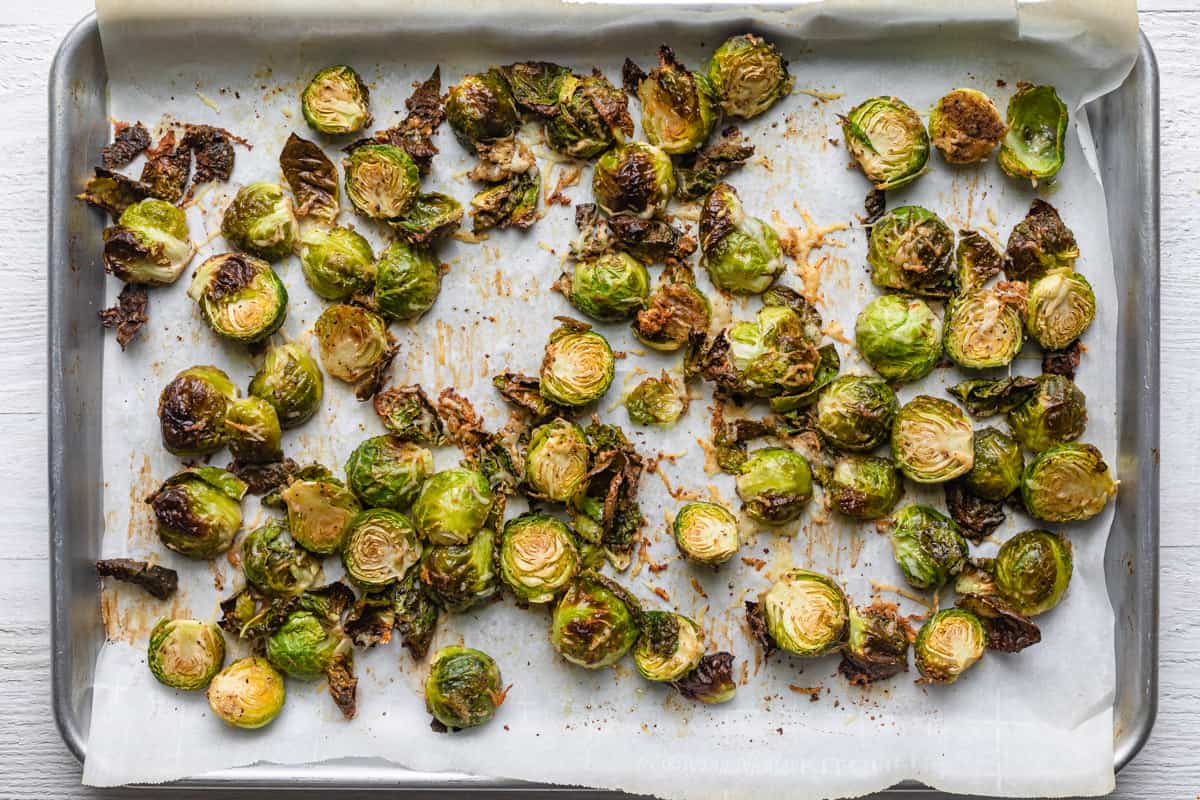 Parmesan Brussel Sprouts Oven Roasted FeelGoodFoodie