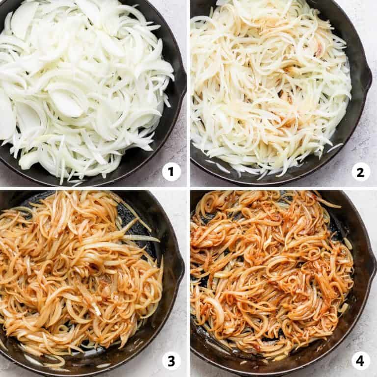 How To Caramelize Onions Easy Recipe Feel Good Foodie   How To Carmelize Onions Steps1 768x768 