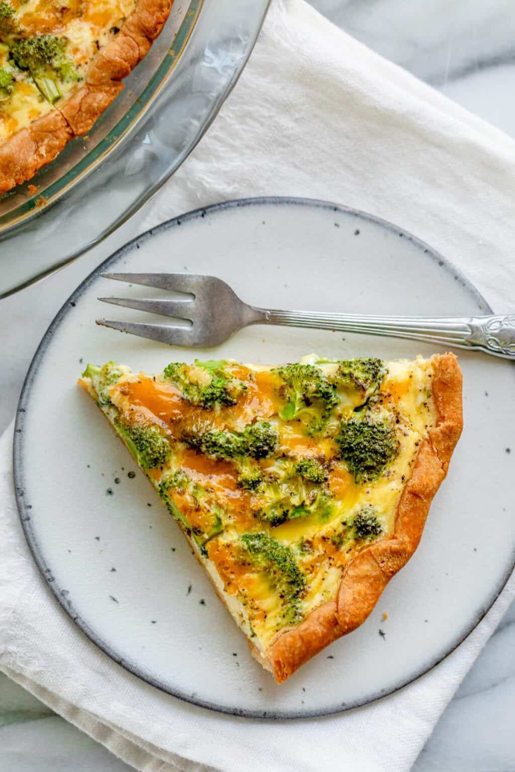 Broccoli and Cheese Quiche {With Pie Crust} Feel Good Foodie