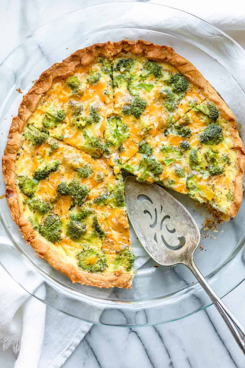 Broccoli And Cheese Quiche {With Pie Crust} | FeelGoodFoodie