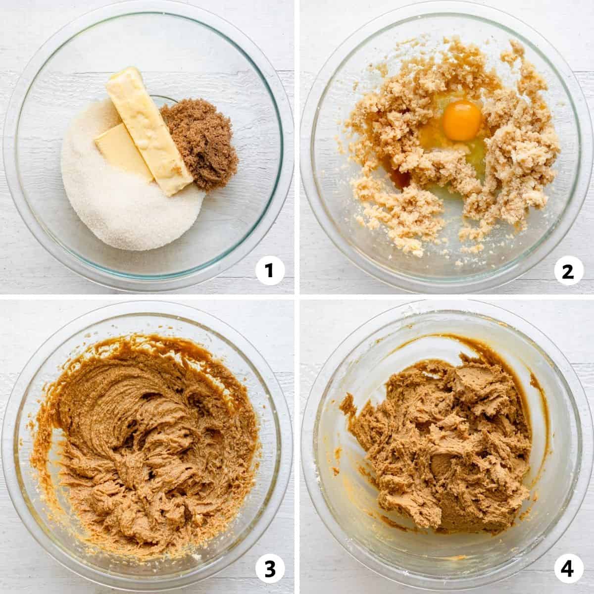 4 image collage to show how to make the recipe