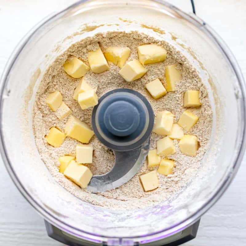 After mixing, with butter added.