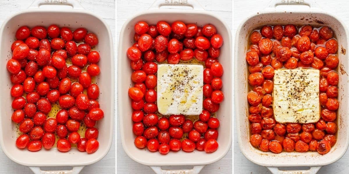 Baked Feta Pasta {With Cherry Tomatoes} | FeelGoodFoodie