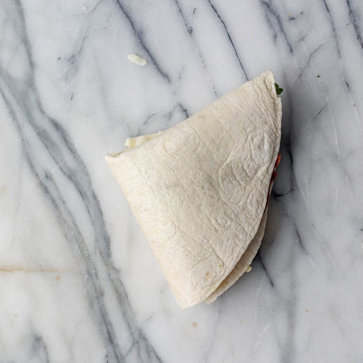 Last section folded over.