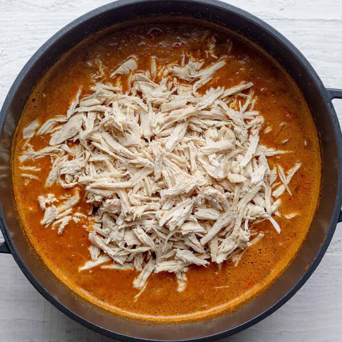 Add chicken.