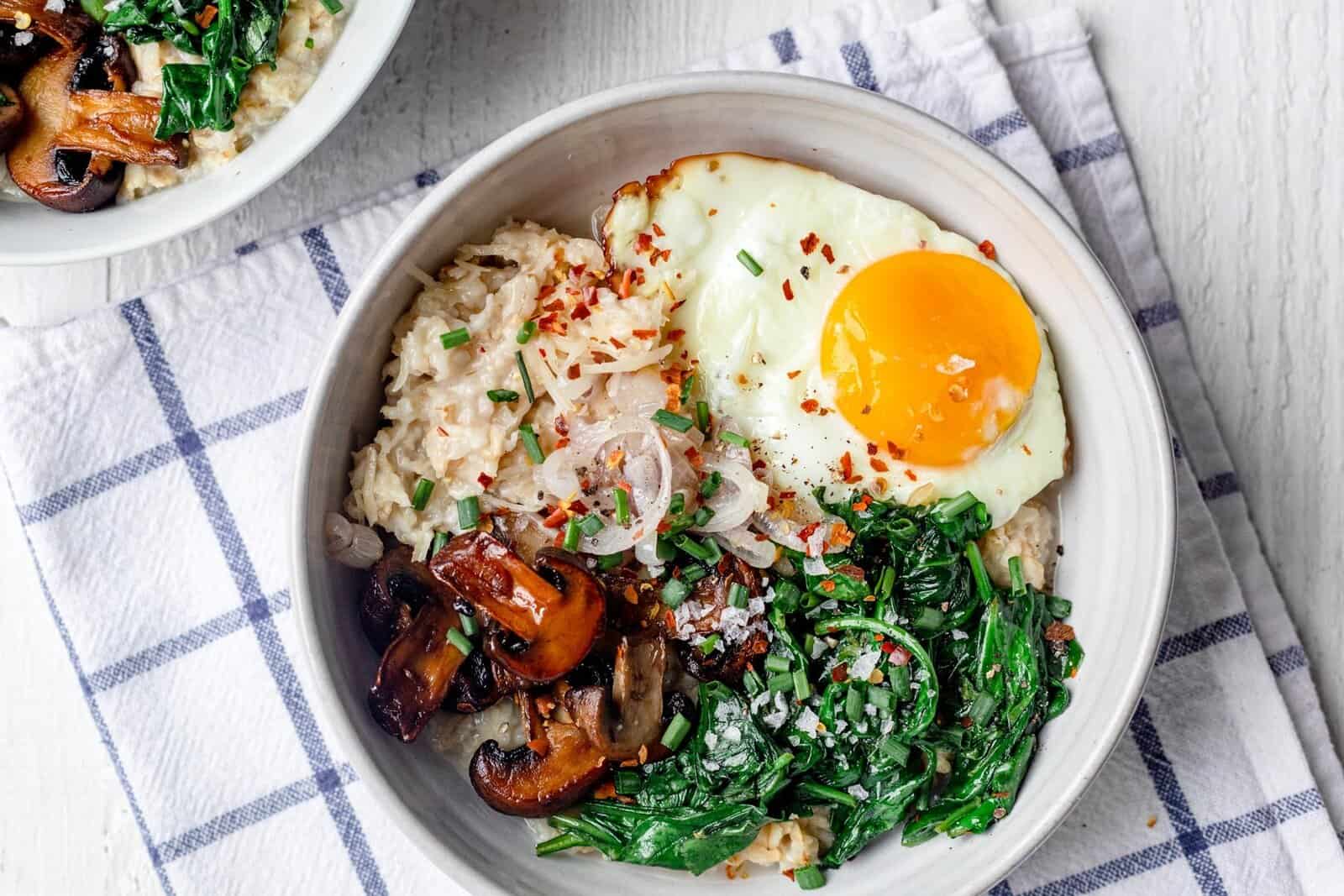 Savory Oatmeal with Egg.