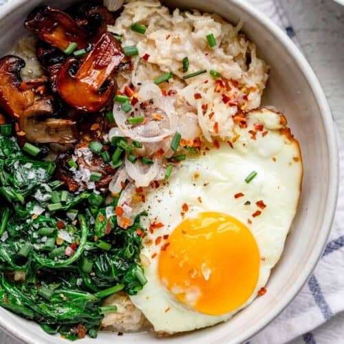 Savory Oatmeal with Egg.
