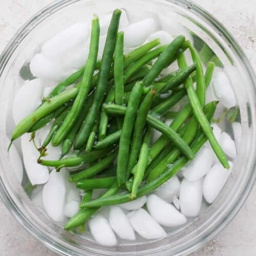 Blanching Vegetables In Big Cooking Pot Preparation Stock Photo