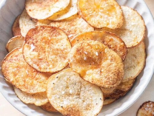Oven Baked Potato Chips {Easy Recipe} - FeelGoodFoodie