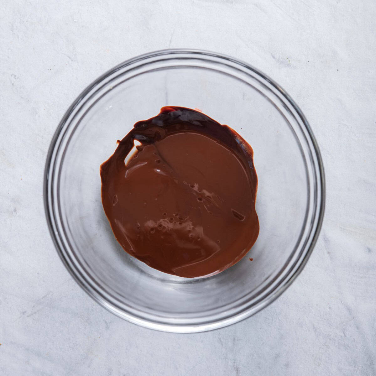 Melted chocolate in a bowl.