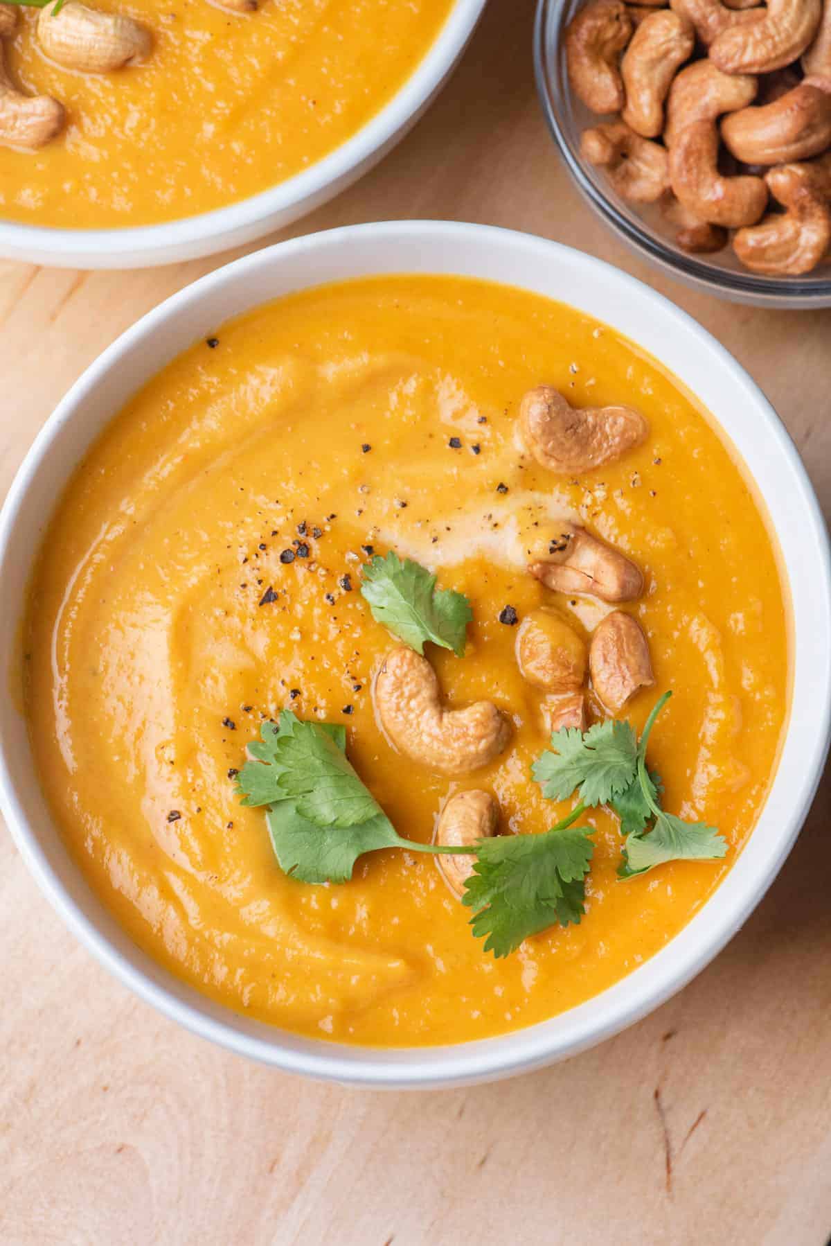 Velvety Sweet Potato Soup With Fresh Herbs