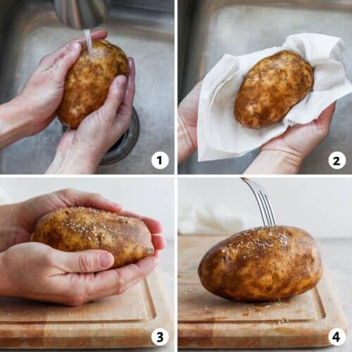 How to Bake a Potato {Step-By-Step Tutorial} - Feel Good Foodie