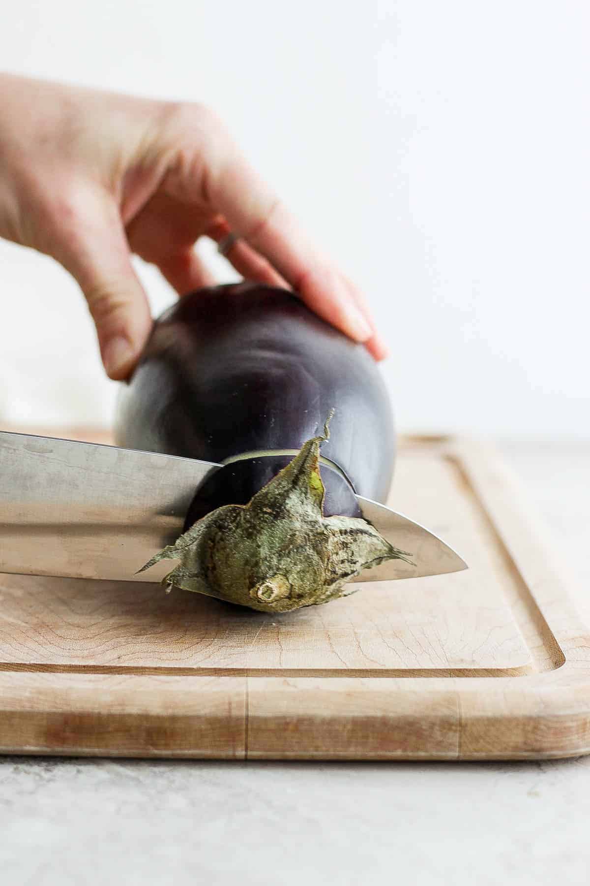 How to Cut Eggplant {Step-by-Step Tutorial} - FeelGoodFoodie