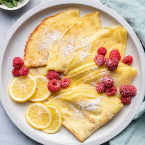 Strawberry Protein Crepes {Vegan Recipe} - FeelGoodFoodie
