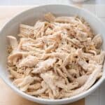 Bowl for shredded chicken after cooking in instant pot