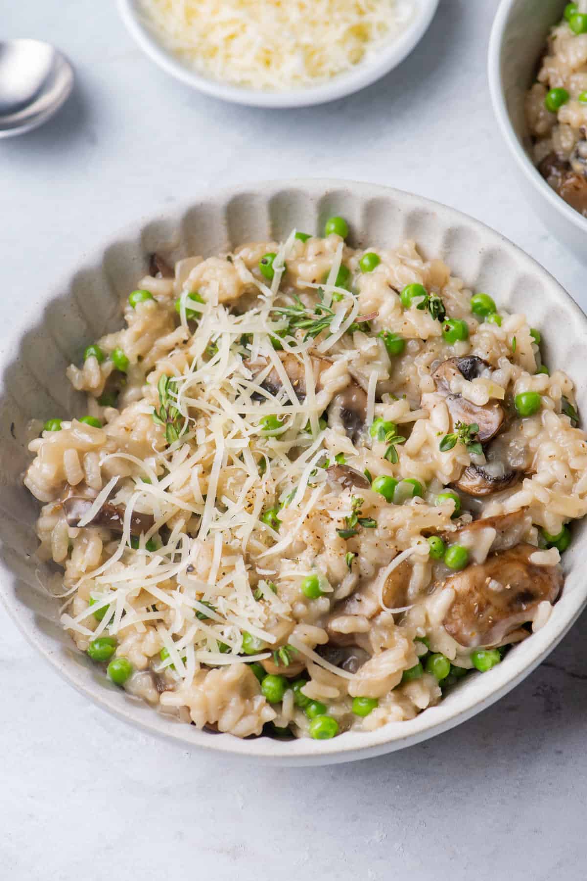 Risotto with Mushrooms and Peas - Whip & Wander