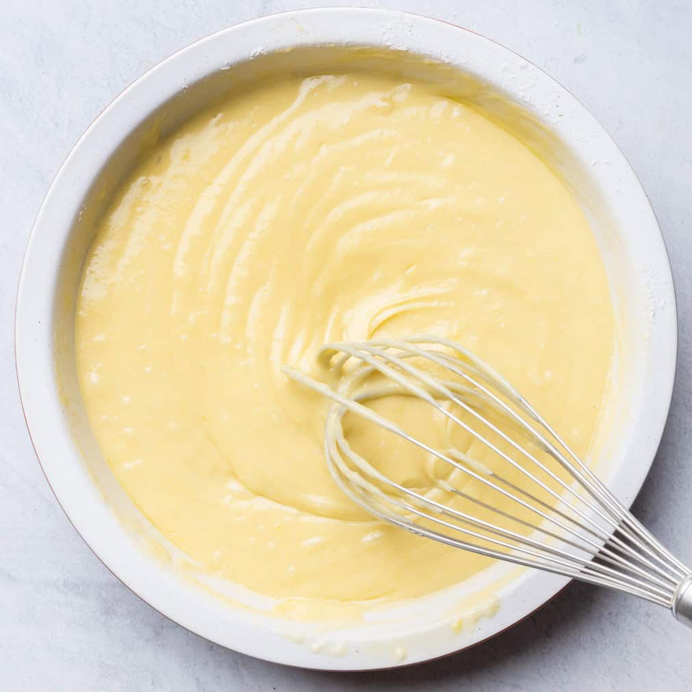 Mixing wet into dry.