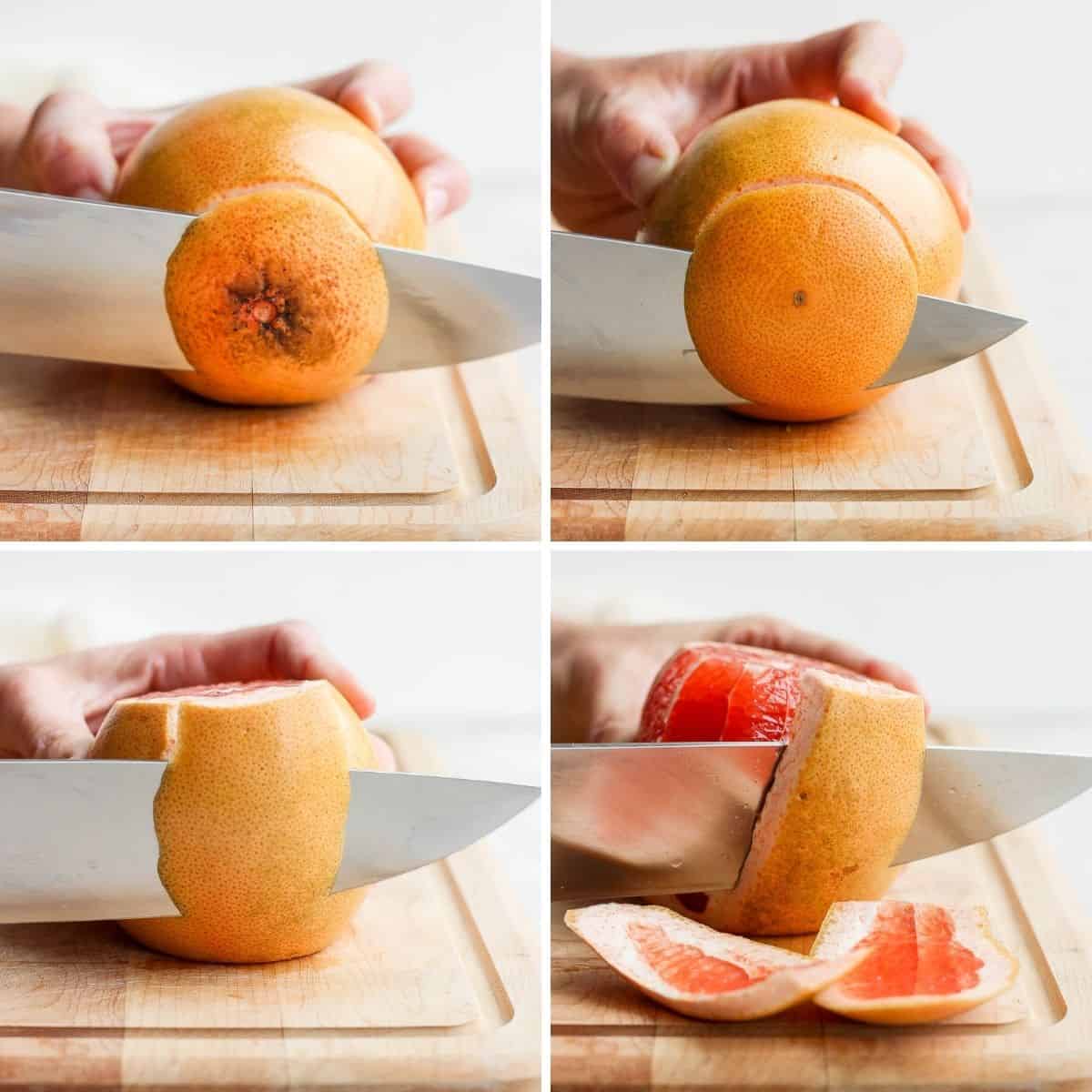 Tutorial to show how to cut grapefruit