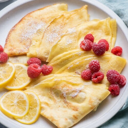Crepes with Lemon and Sugar.