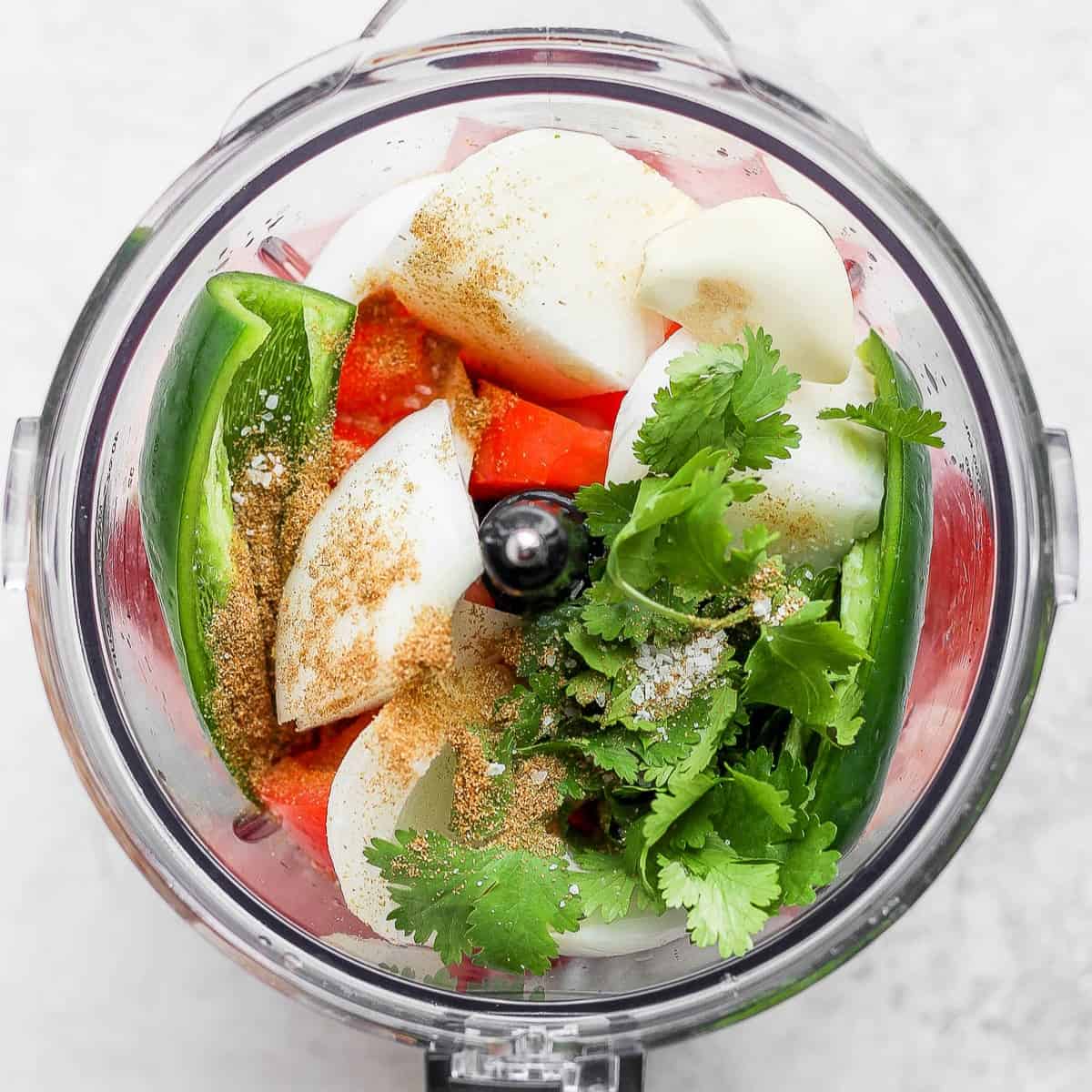 All ingredients in food processor.