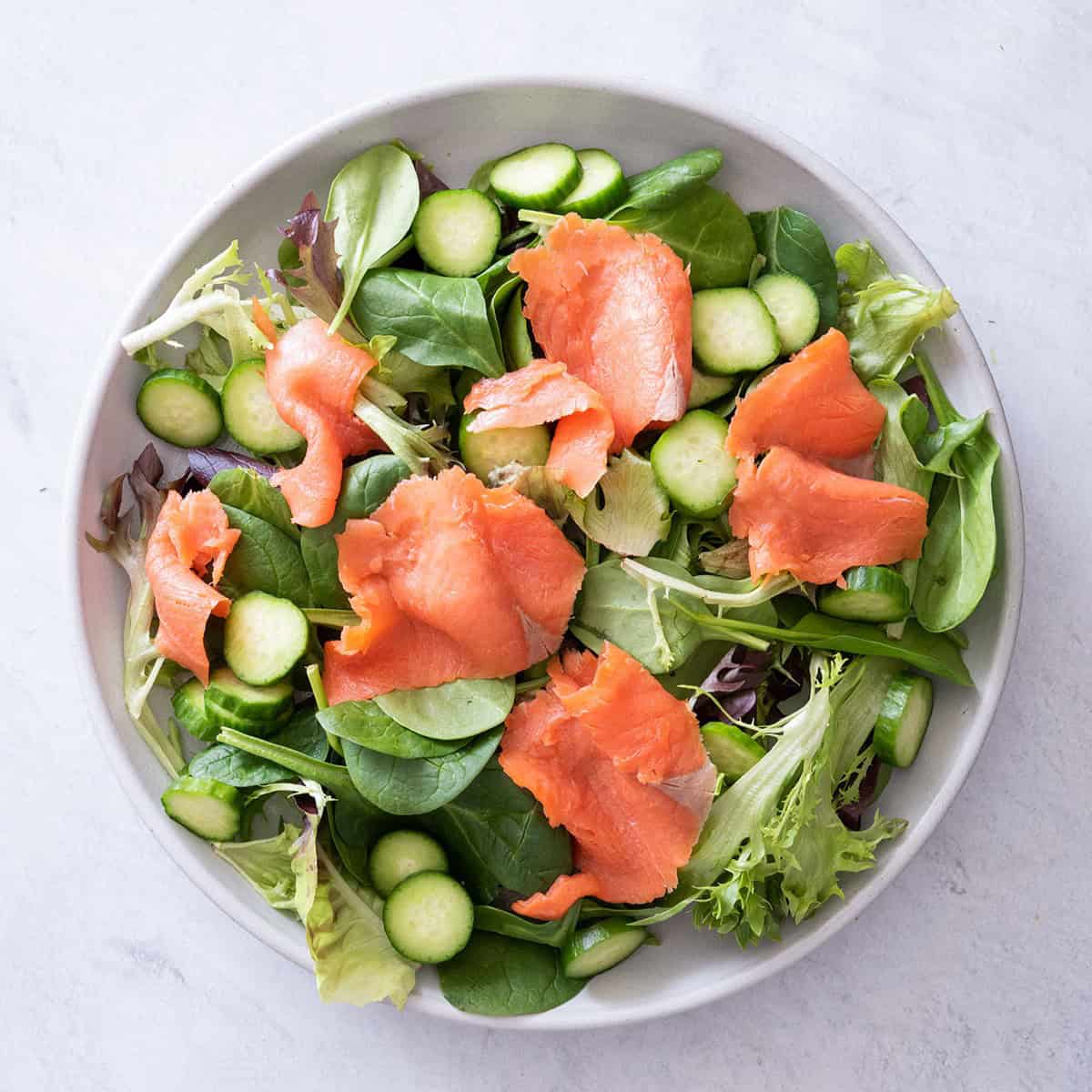 Add the salmon.