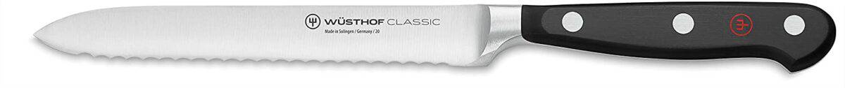 Wüsthof Classic Utility Knife, 5-Inch, Serrated
