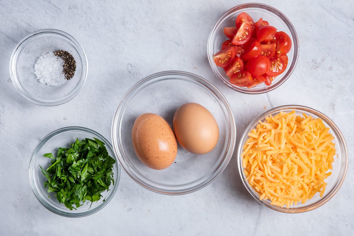 Ingredients to make the egg recipe