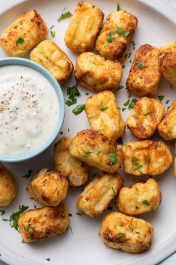 Air Fryer Cauliflower Tater Tots.