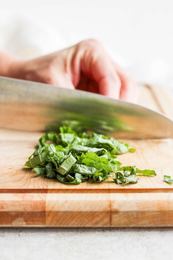 How to Cut Basil {Chiffonade Method}