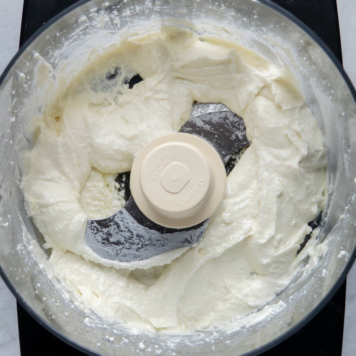 Whipped dip in food processor.