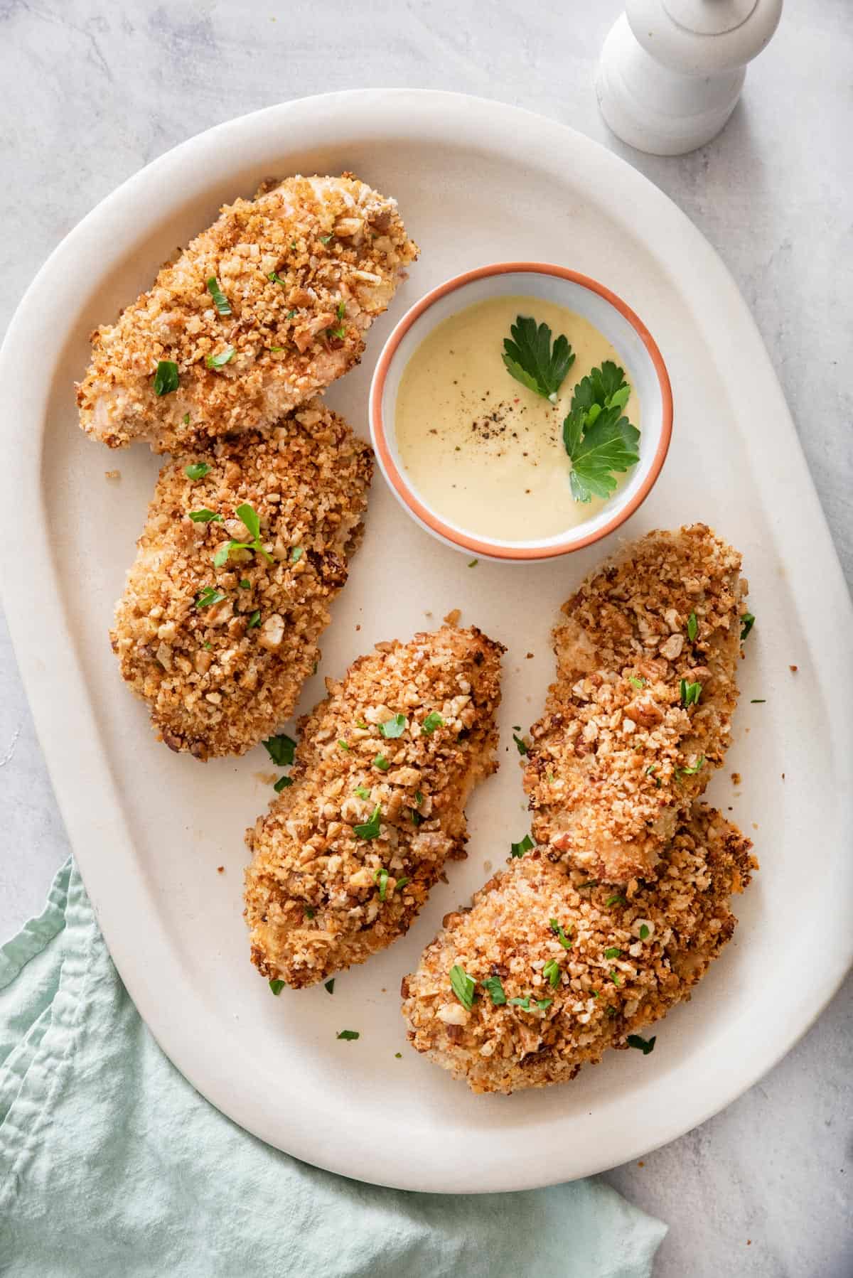 Almond Crusted Chicken {Oven-Baked} - FeelGoodFoodie