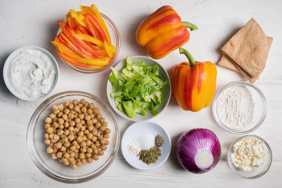 Vegetarian Gyro Bowl {With Chickpea Bites} - FeelGoodFoodie