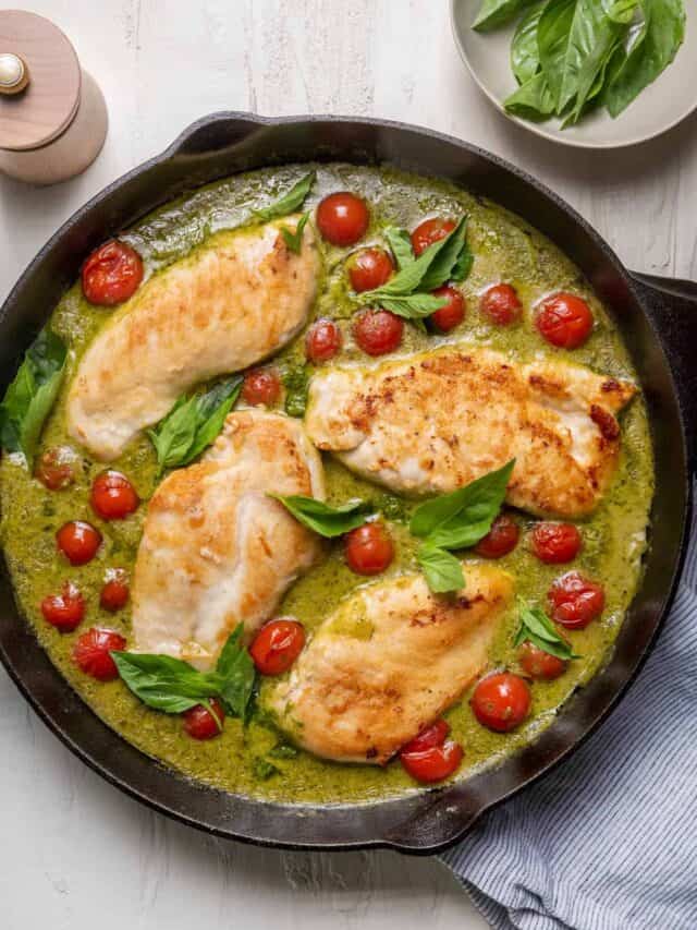 Creamy Pesto Chicken - Feelgoodfoodie