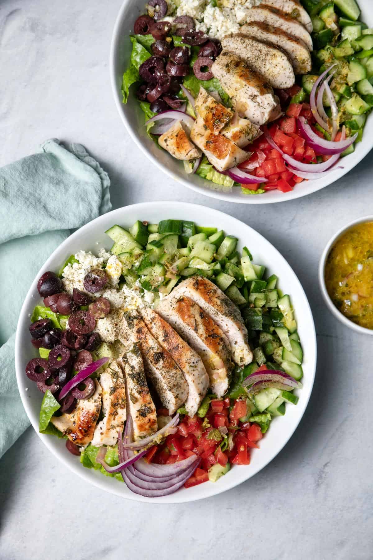 Mediterranean Chicken Salad Best Dressing! | FeelGoodFoodie