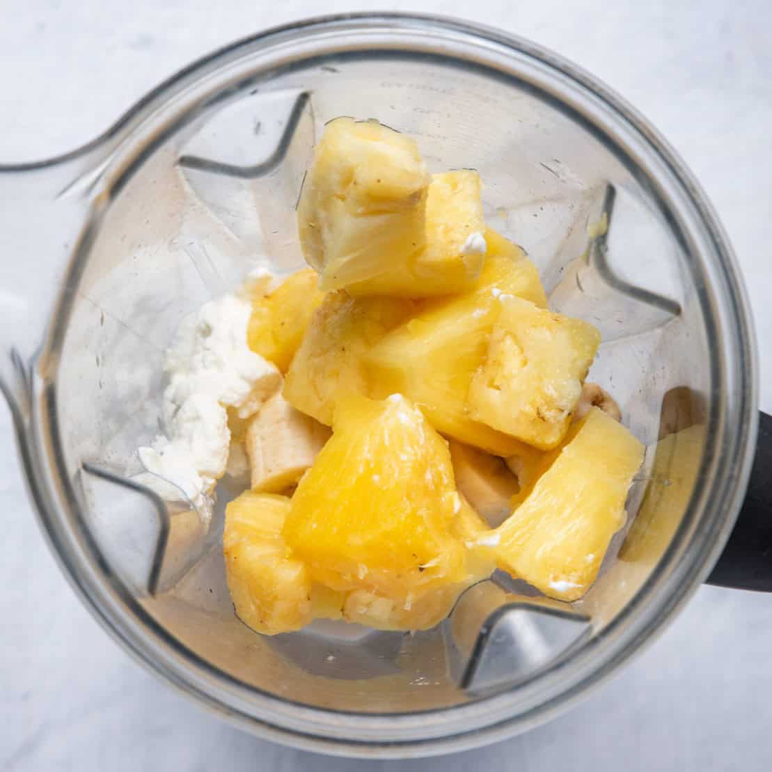 Ingredients in blender before blending.