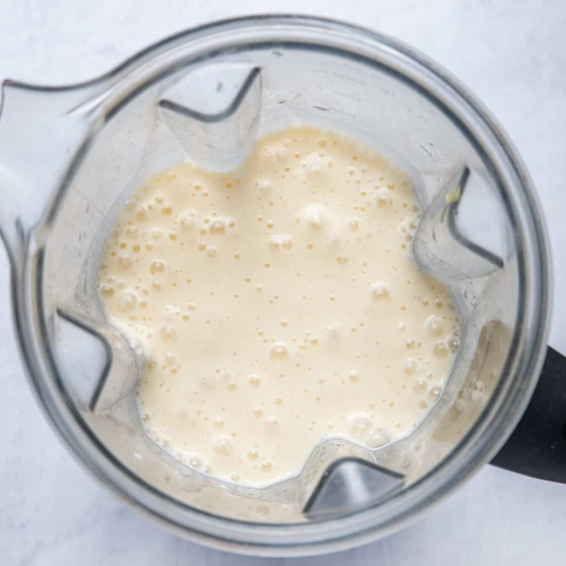 Ingredients in blender after blending.