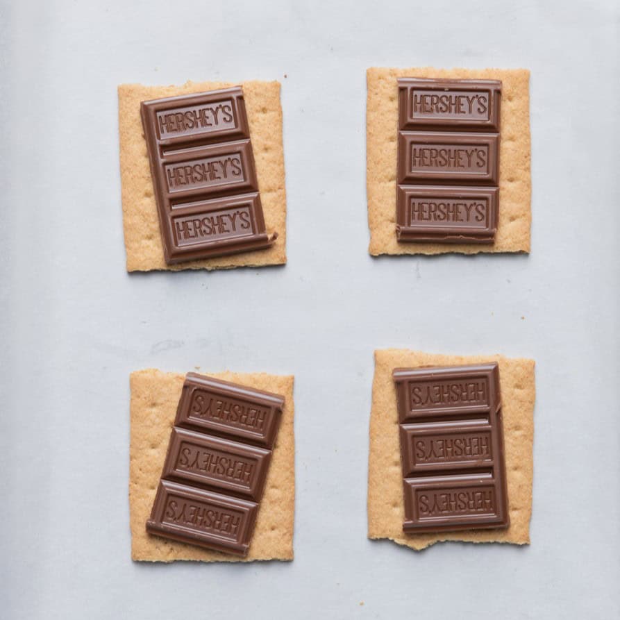 Graham crackers with chocolate on top.