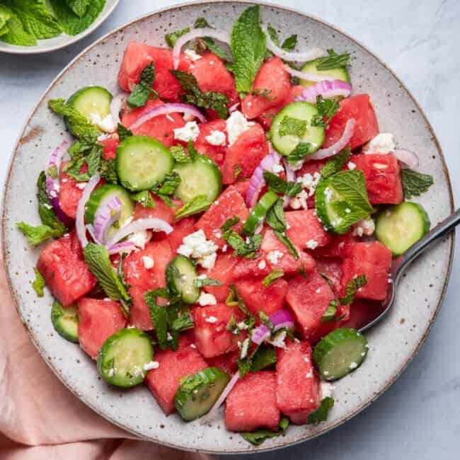 Watermelon Feta Salad.