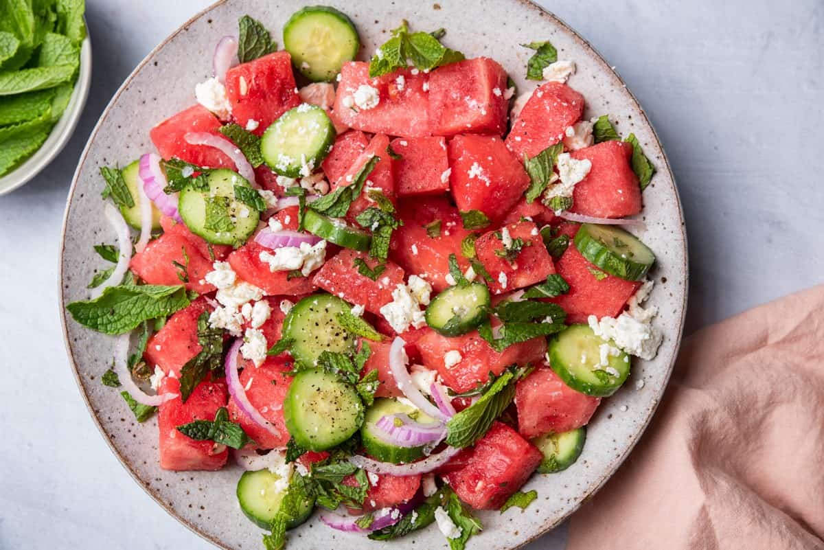 Watermelon Feta Salad.