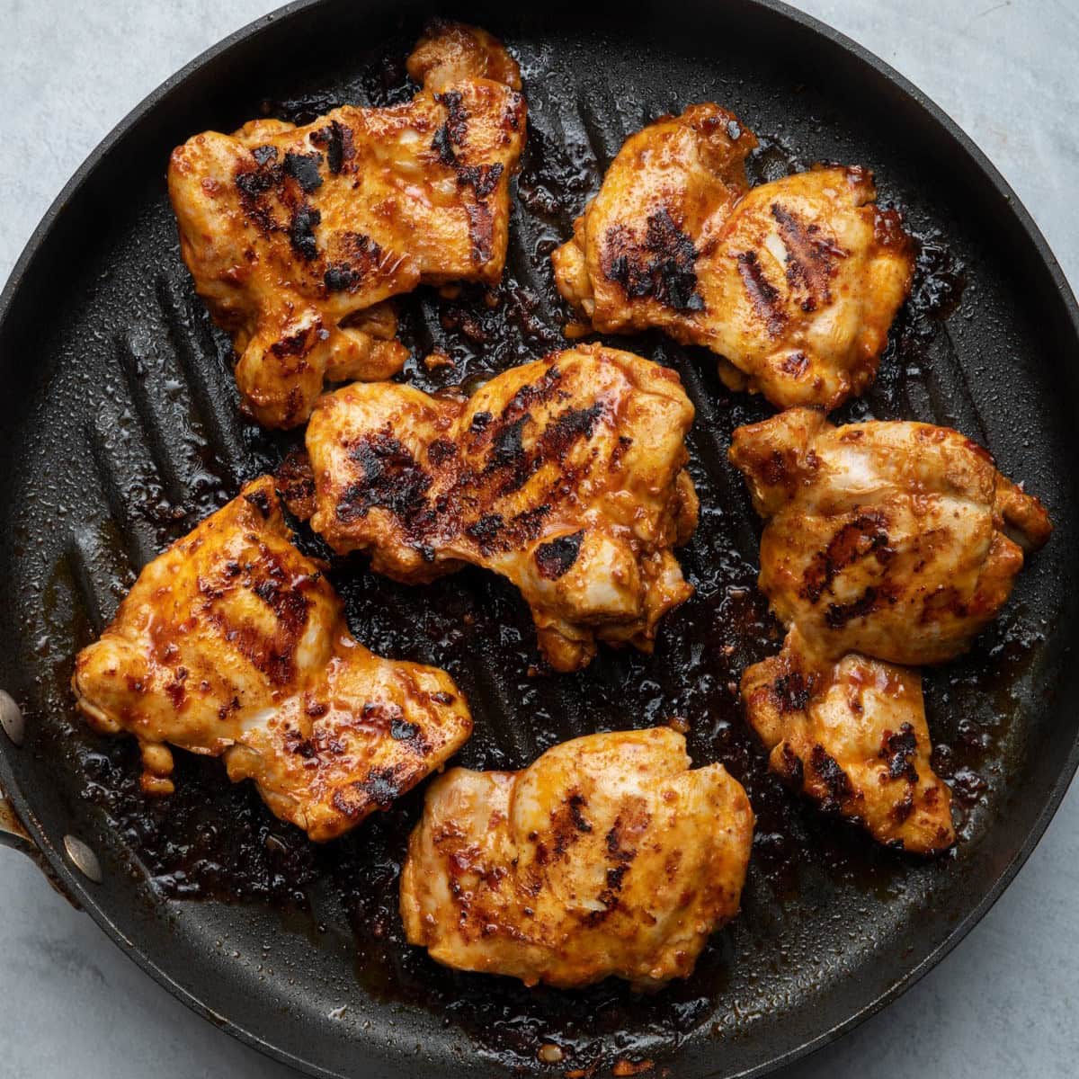 Chicken on pan after cooked.