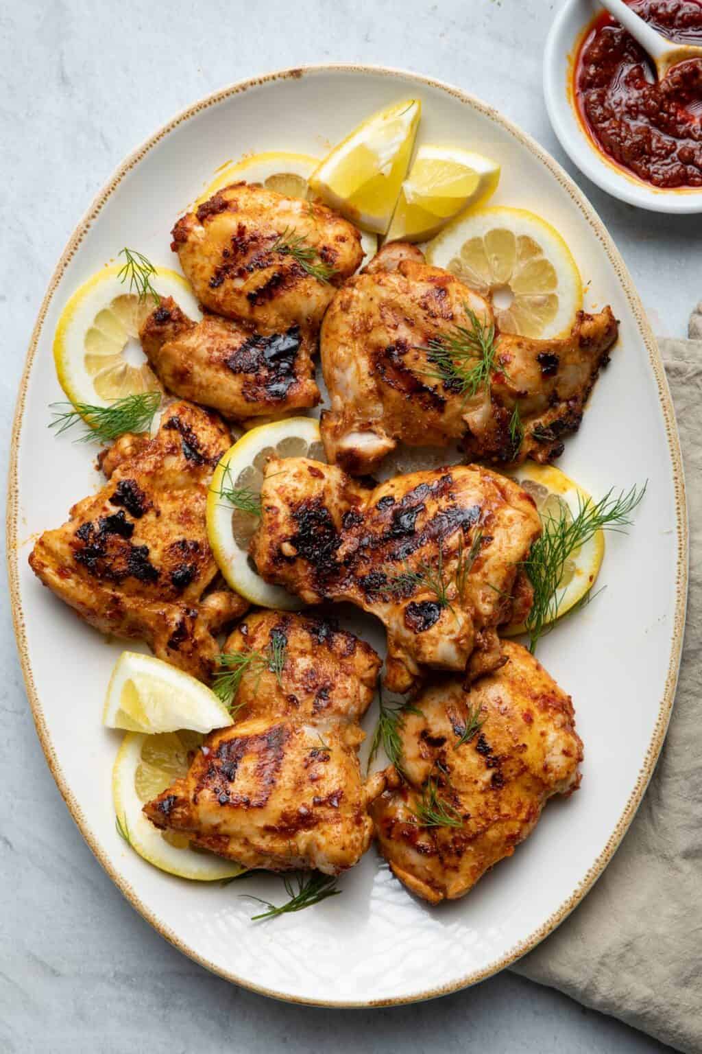 Grilled Harissa Chicken {Mediterranean Recipe} FeelGoodFoodie