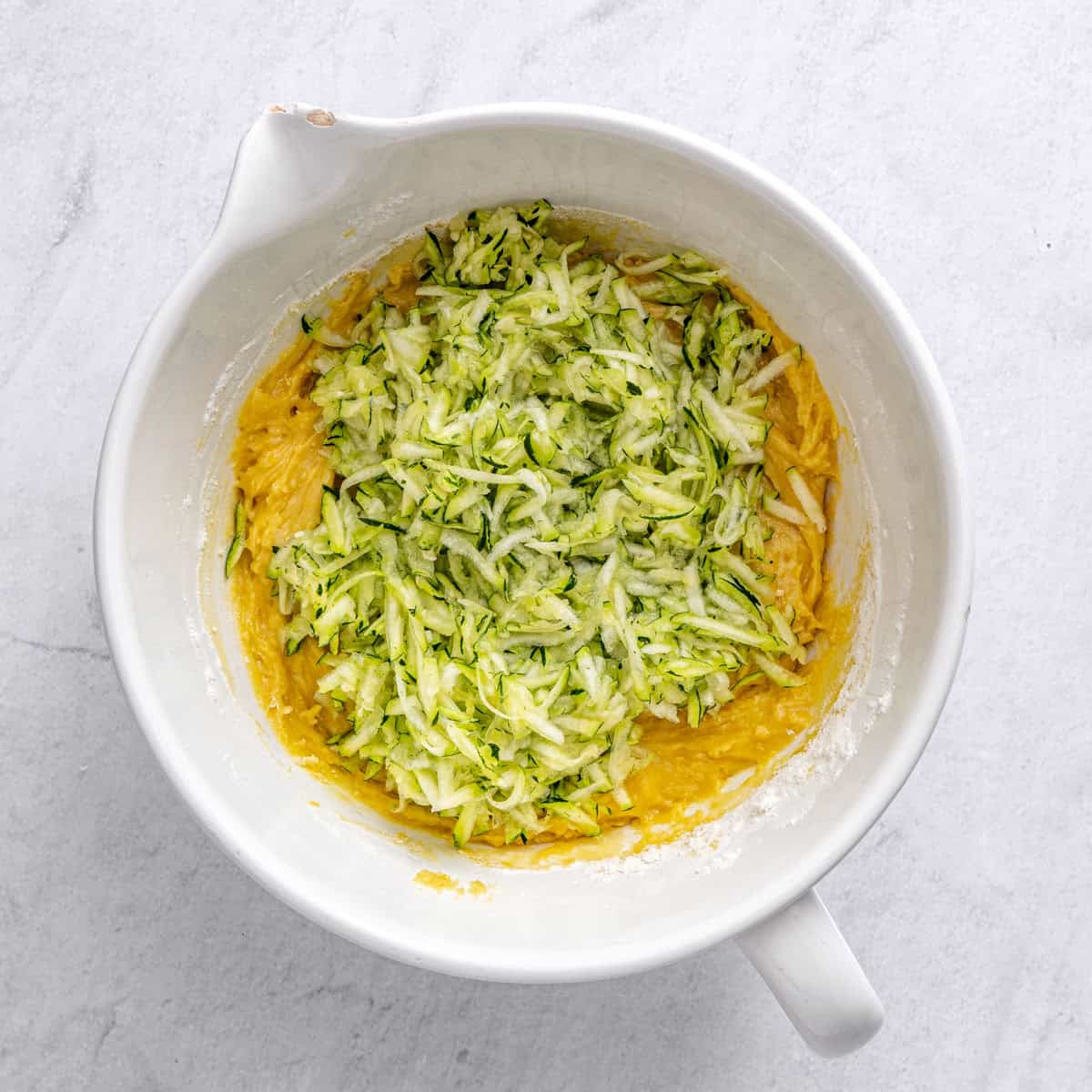 After combining with zucchini added.