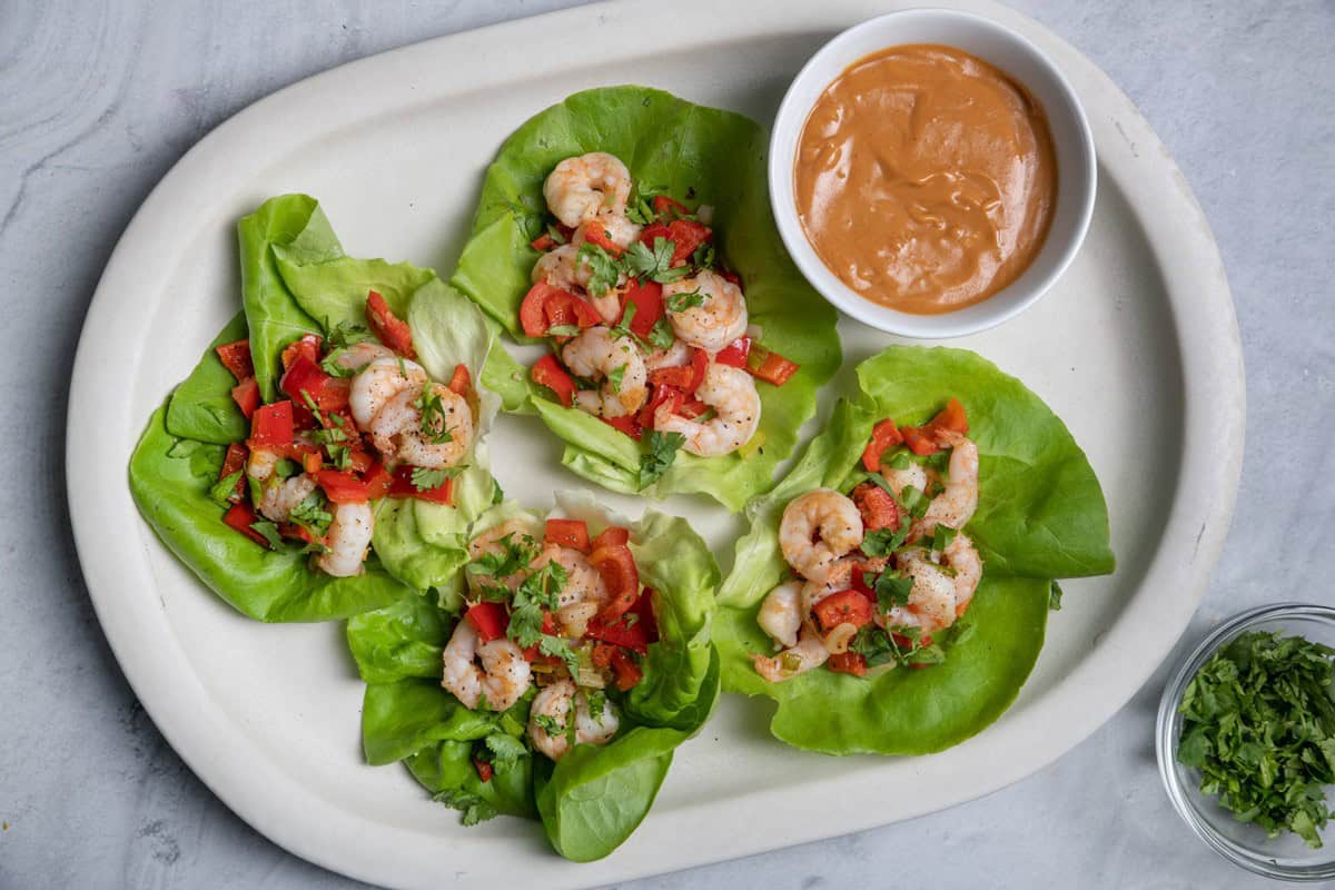 Shrimp Lettuce Wraps.