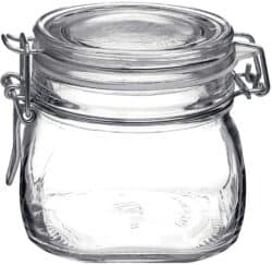 Bormioli Rocco Fido Clear 17.5 Ounce Glass Storage Jars-