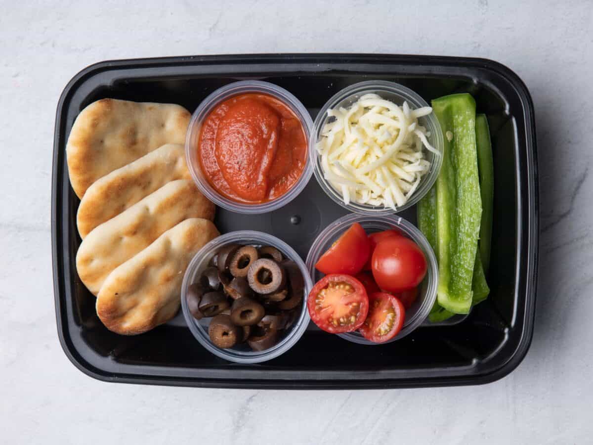 DIY lunchables set up.