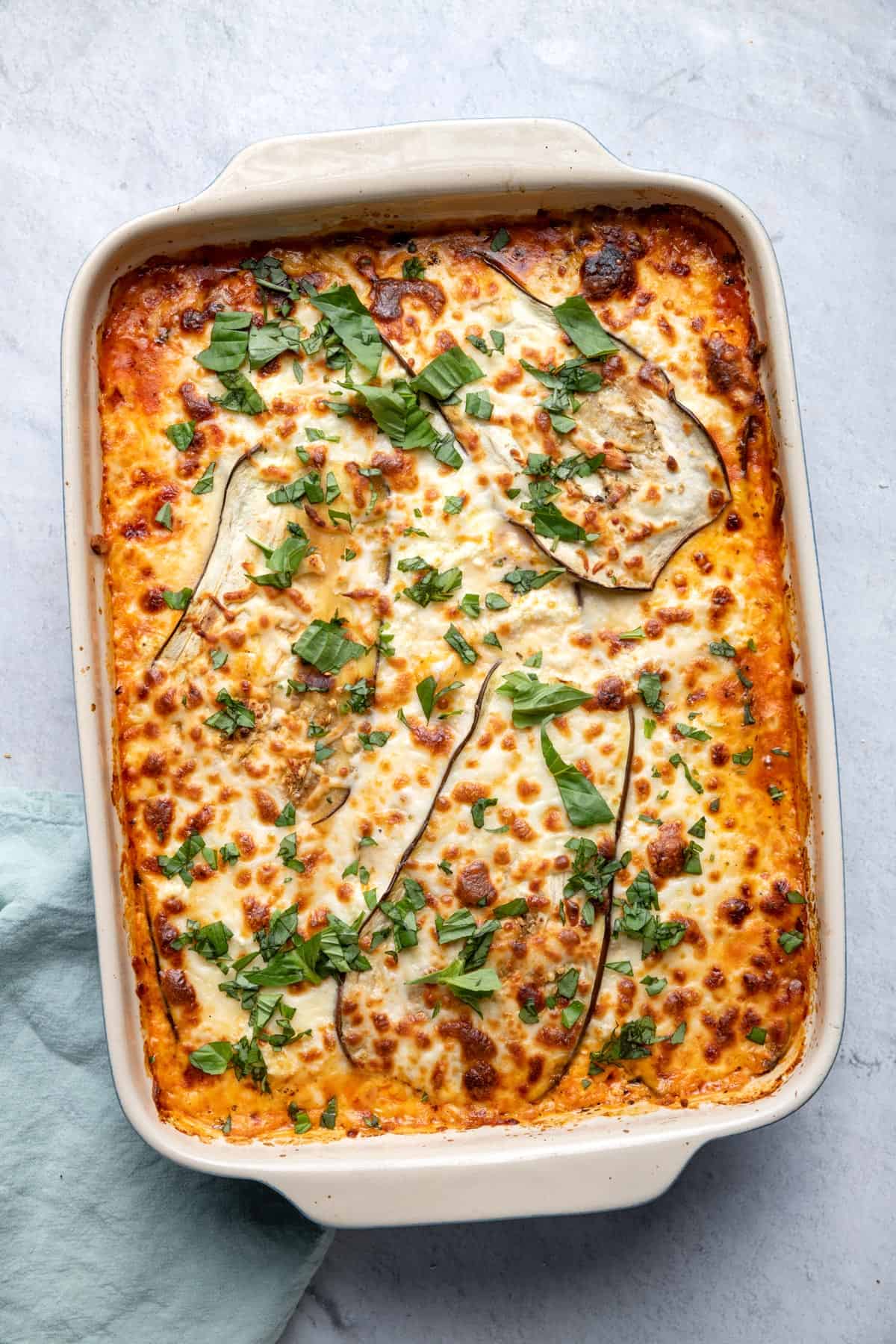 Eggplant Lasagna {Vegetarian Low Carb Recipe} - FeelGoodFoodie