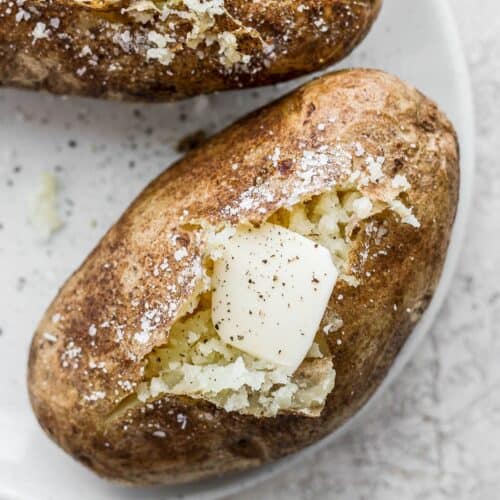 How to bake a potato.