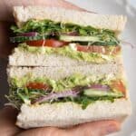 Vegetarian Avocado Sandwich.