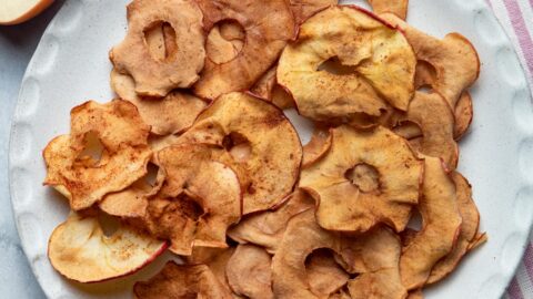 Candied Apple Chips - Baked Apple Chips - Fake Ginger